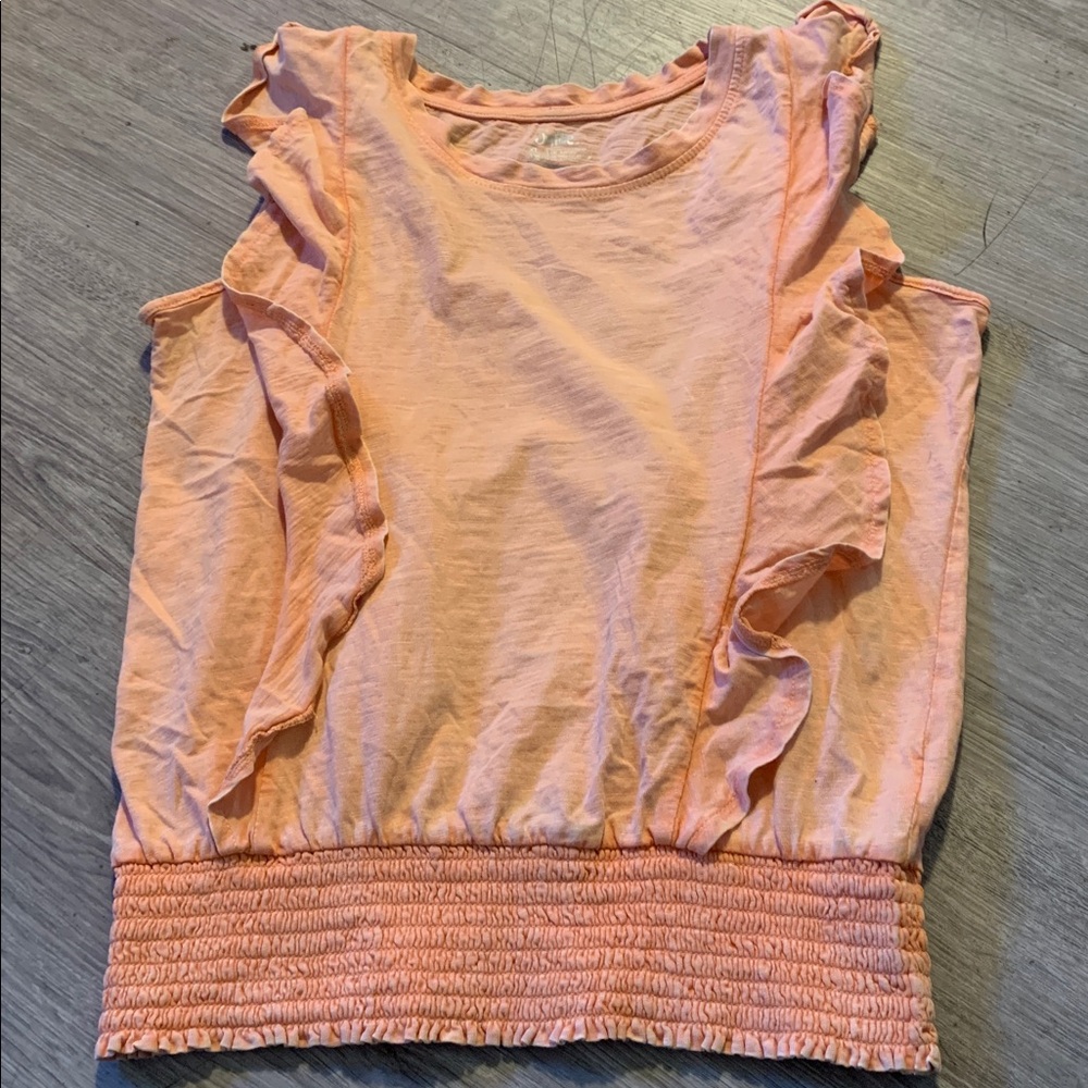 Justice Peach Sleeveless Top